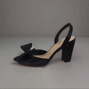Jessica Simpson Bow Holiday black shoe sling back Christmas heel Size 9.5